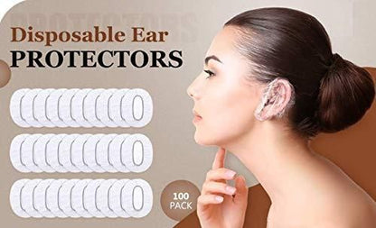 Clear Ear Protectors Waterproof Ear,Bathing Ear Cover Caps (100pcs)