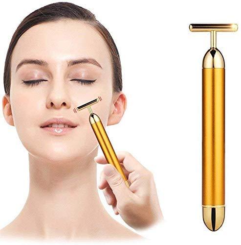 24K Gold Energy Beauty Bar Electric Facial Massage Roller